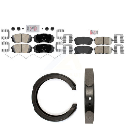 Ceramic Disc Brake Pads Front Rear Kit For 2015-2016 Hyundai Sonata GAS engine