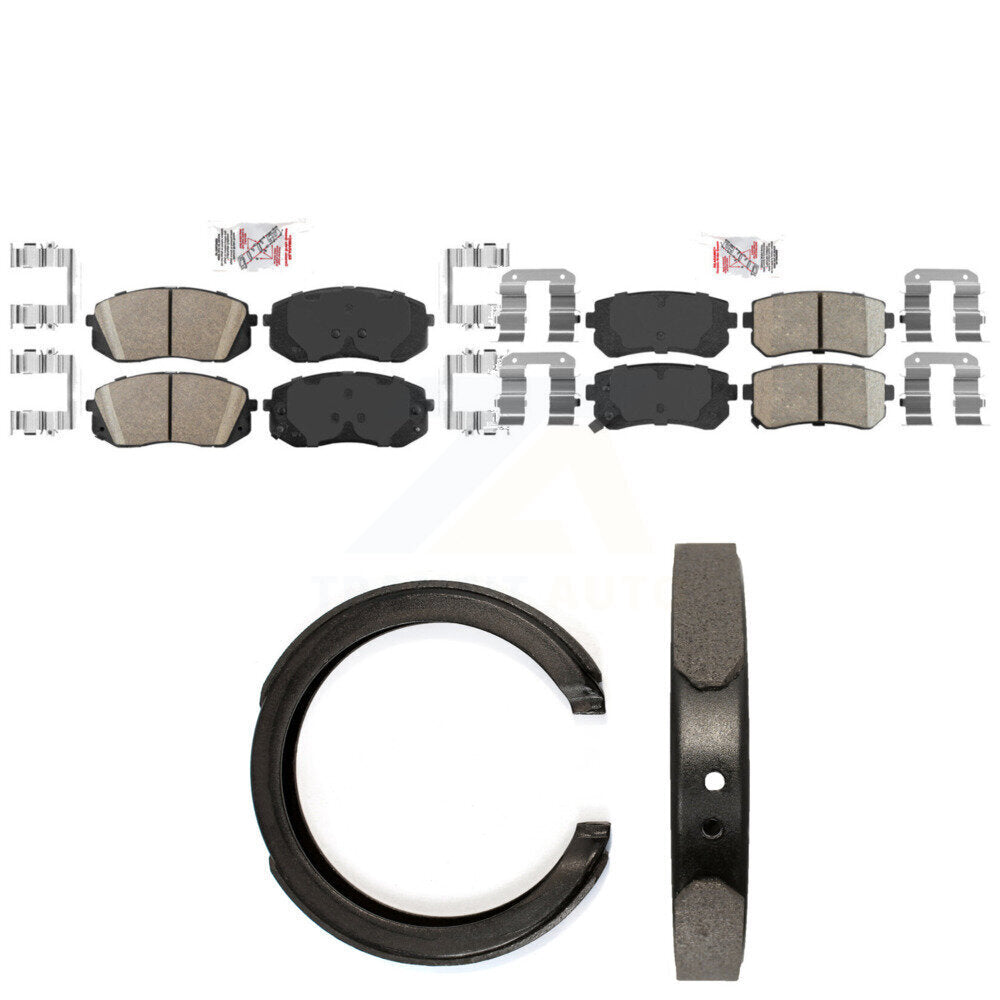 Ceramic Disc Brake Pads Front Rear Kit For 2015-2016 Hyundai Sonata GAS engine