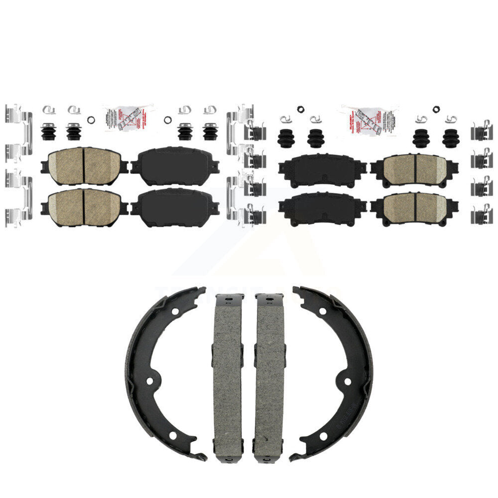 Ceramic Disc Brake Pads Front Rear Kit For 2014 Lexus IS250 C F Sport