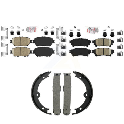 Ceramic Disc Brake Pads Front Rear Kit For 2014 Lexus IS250 C F Sport