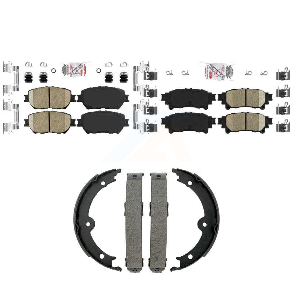 Ceramic Disc Brake Pads Front Rear Kit For 2014 Lexus IS250 C F Sport
