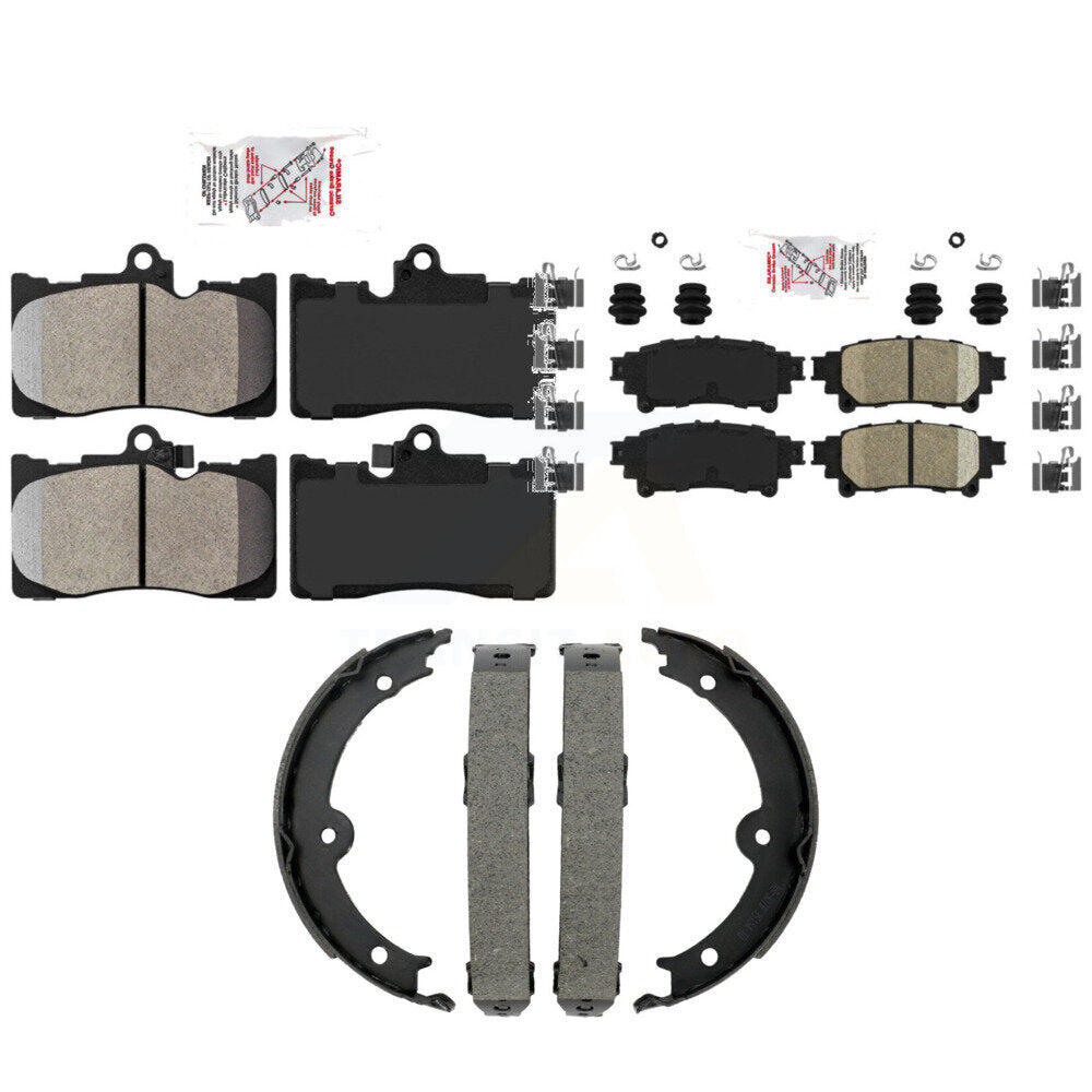 Semi-Metallic Ceramic Disc Brake Pads Front Rear Kit For Lexus IS350 Convertible