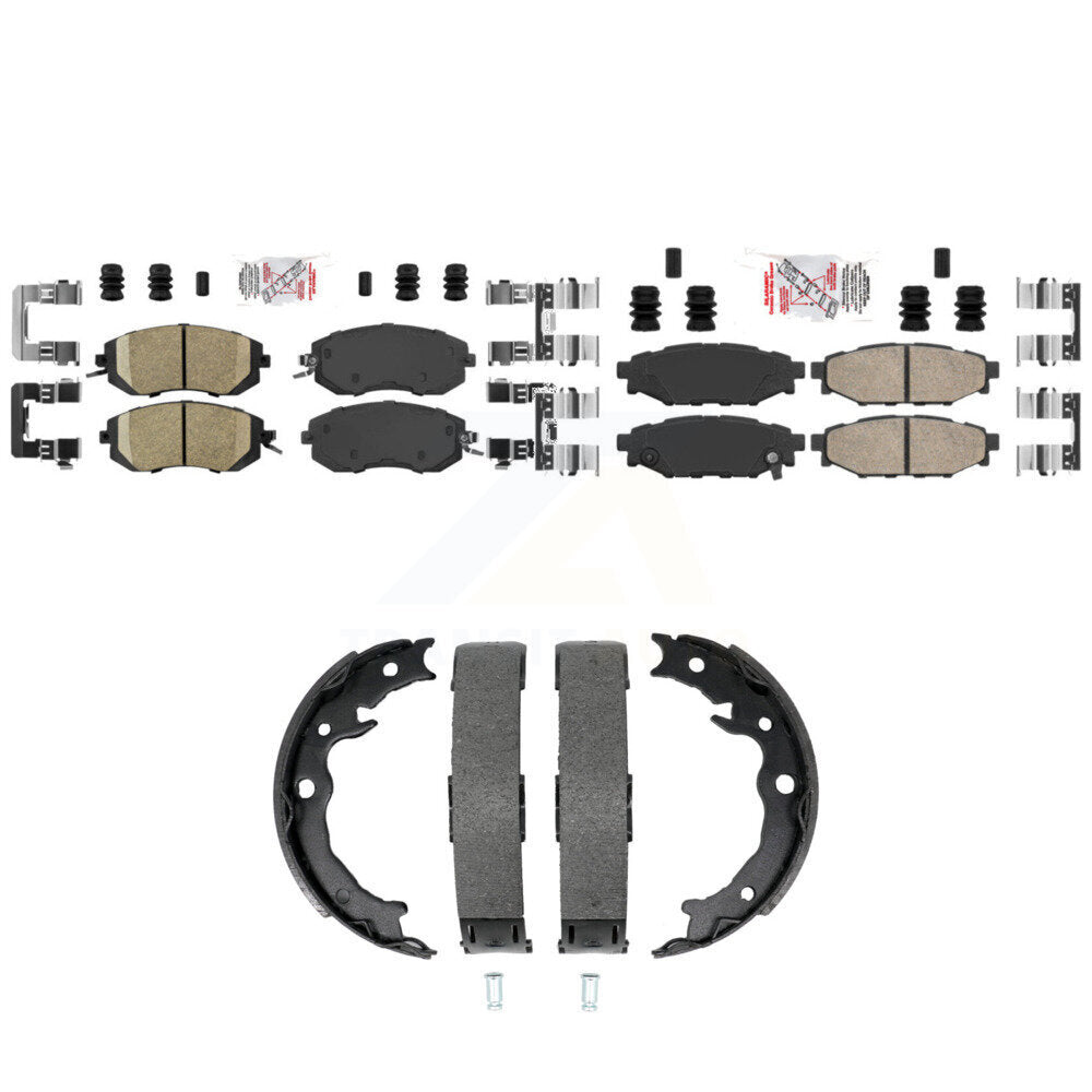 Ceramic Disc Brake Pads Front Rear Kit For Subaru Forester Impreza XV Crosstrek