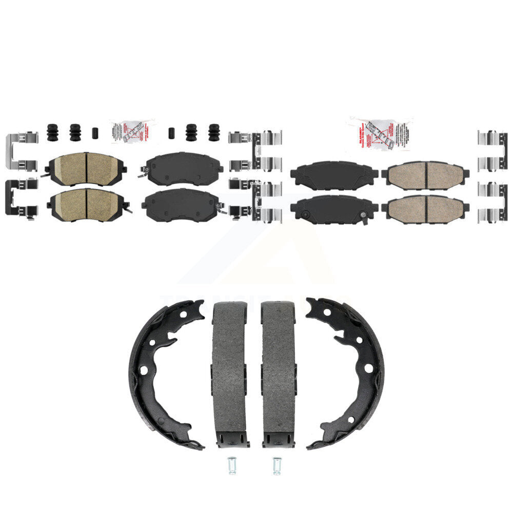Ceramic Disc Brake Pads Front Rear Kit For Subaru Forester Impreza XV Crosstrek