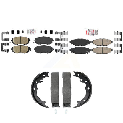 Ceramic Disc Brake Pads Front Rear Kit For Subaru Forester Impreza XV Crosstrek