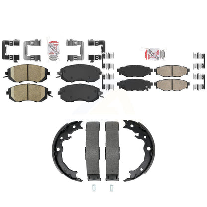 Ceramic Disc Brake Pads Front Rear Kit For Subaru Forester Impreza XV Crosstrek