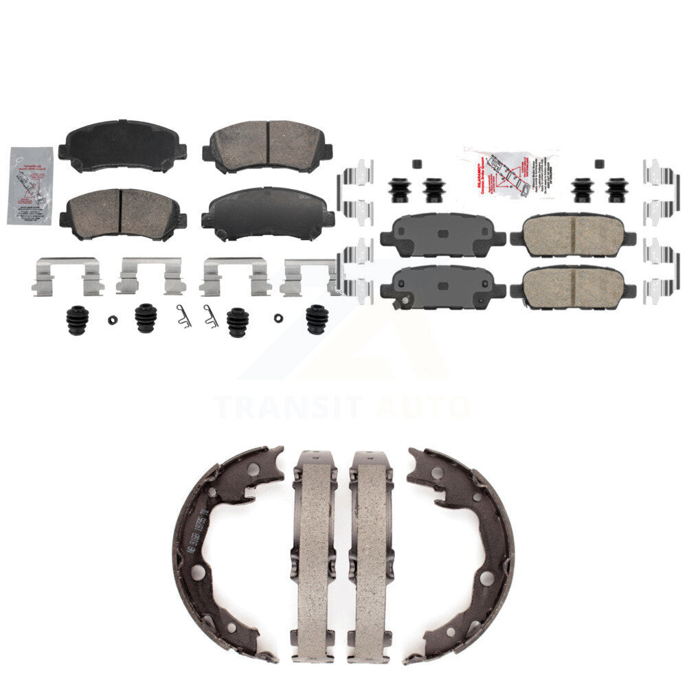Ceramic Disc Brake Pads Front Rear Kit For 2007-2012 Nissan Sentra SE-R Spec V