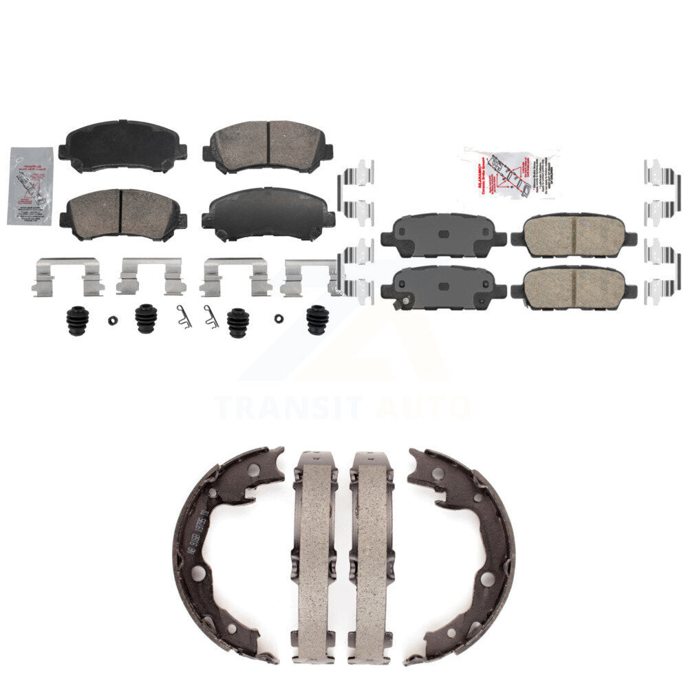 Ceramic Disc Brake Pads Front Rear Kit For 2007-2012 Nissan Sentra SE-R Spec V