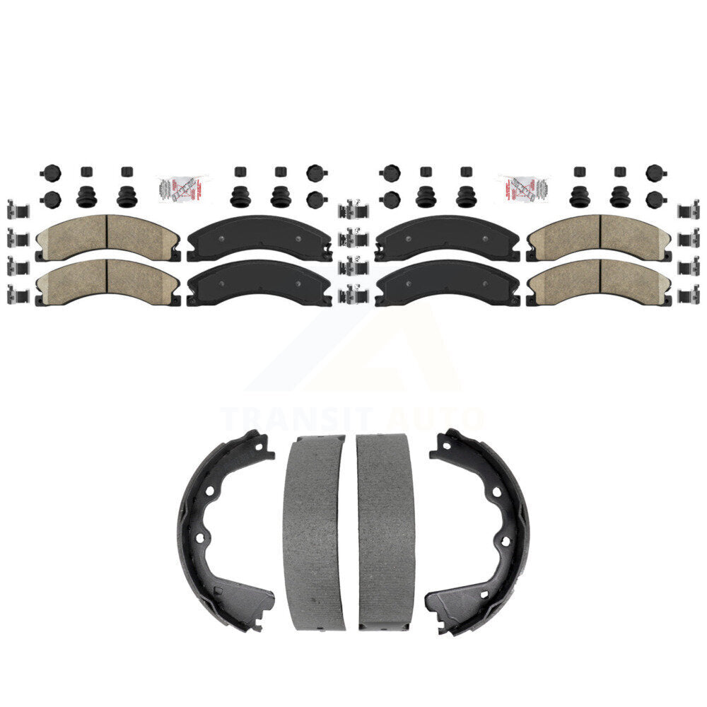 Ceramic Disc Brake Pads Front Rear Kit For GMC Chevrolet Sierra 2500 HD 3500