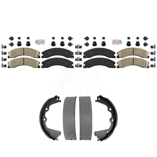Ceramic Disc Brake Pads Front Rear Kit For GMC Chevrolet Sierra 2500 HD 3500