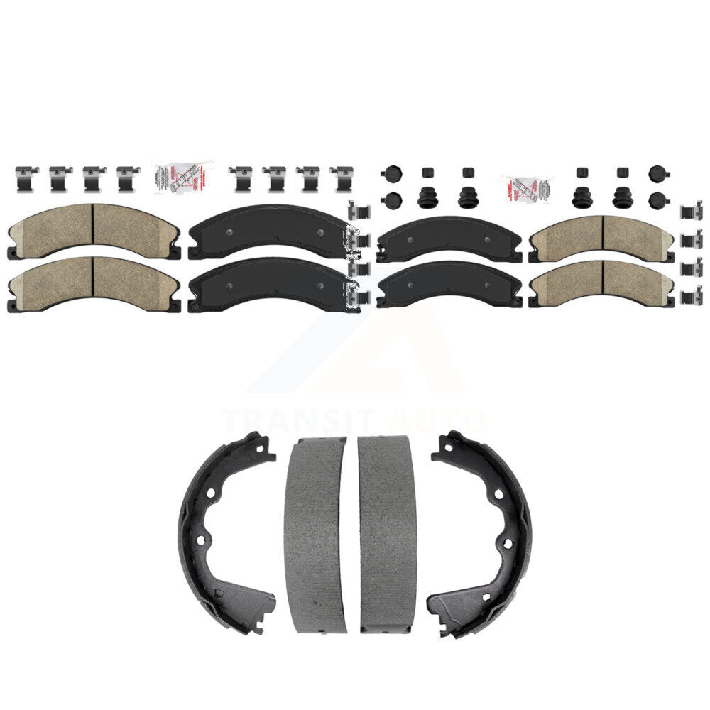 Ceramic Disc Brake Pads Front Rear Kit For GMC Chevrolet Sierra 2500 HD 3500