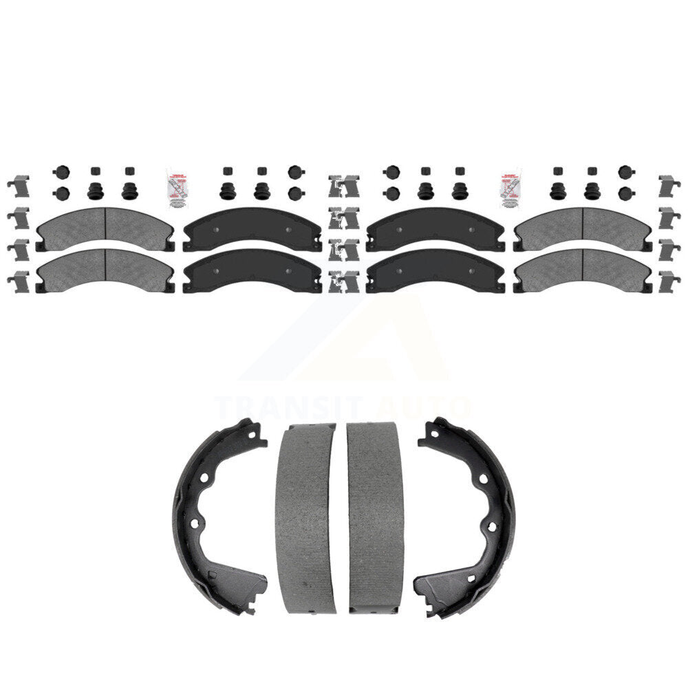 Semi-Metallic Disc Brake Pads Front Rear Kit For GMC Chevrolet Sierra 2500 HD