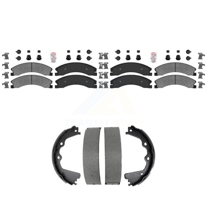 Semi-Metallic Disc Brake Pads Front Rear Kit For GMC Chevrolet Sierra 2500 HD