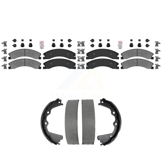 Semi-Metallic Disc Brake Pads Front Rear Kit For GMC Chevrolet Sierra 2500 HD