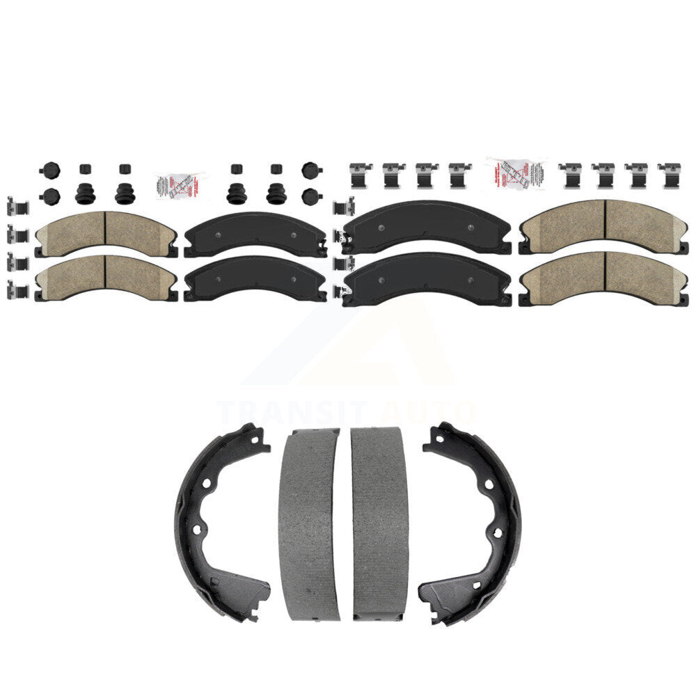 Ceramic Disc Brake Pads Front Rear Kit For GMC Chevrolet Sierra 2500 HD 3500