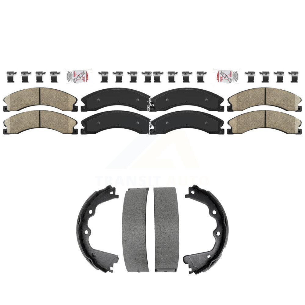 Ceramic Disc Brake Pads Front Rear Kit For GMC Chevrolet Sierra 2500 HD 3500