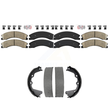 Ceramic Disc Brake Pads Front Rear Kit For GMC Chevrolet Sierra 2500 HD 3500