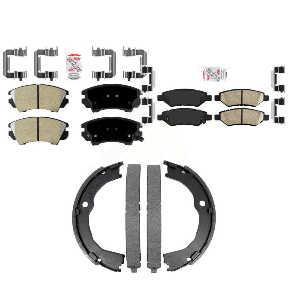 Semi-Metallic Ceramic Disc Brake Pads Front Rear Kit For Chevrolet Camaro LT LS