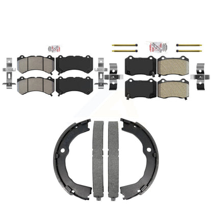 Semi-Metallic Disc Brake Pads Front Rear Kit For Chevrolet Camaro Cadillac CTS