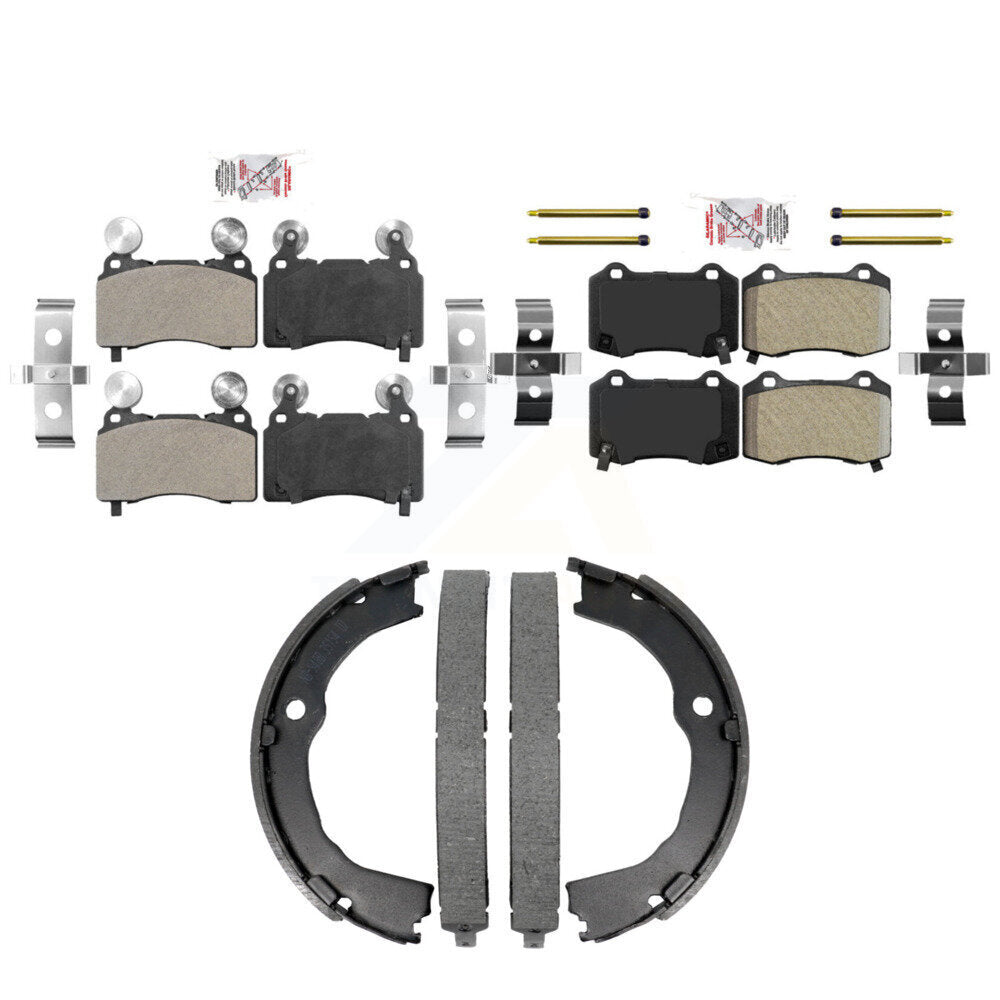 Semi-Metallic Disc Brake Pads Front Rear Kit For 2010-2015 Chevrolet Camaro SS