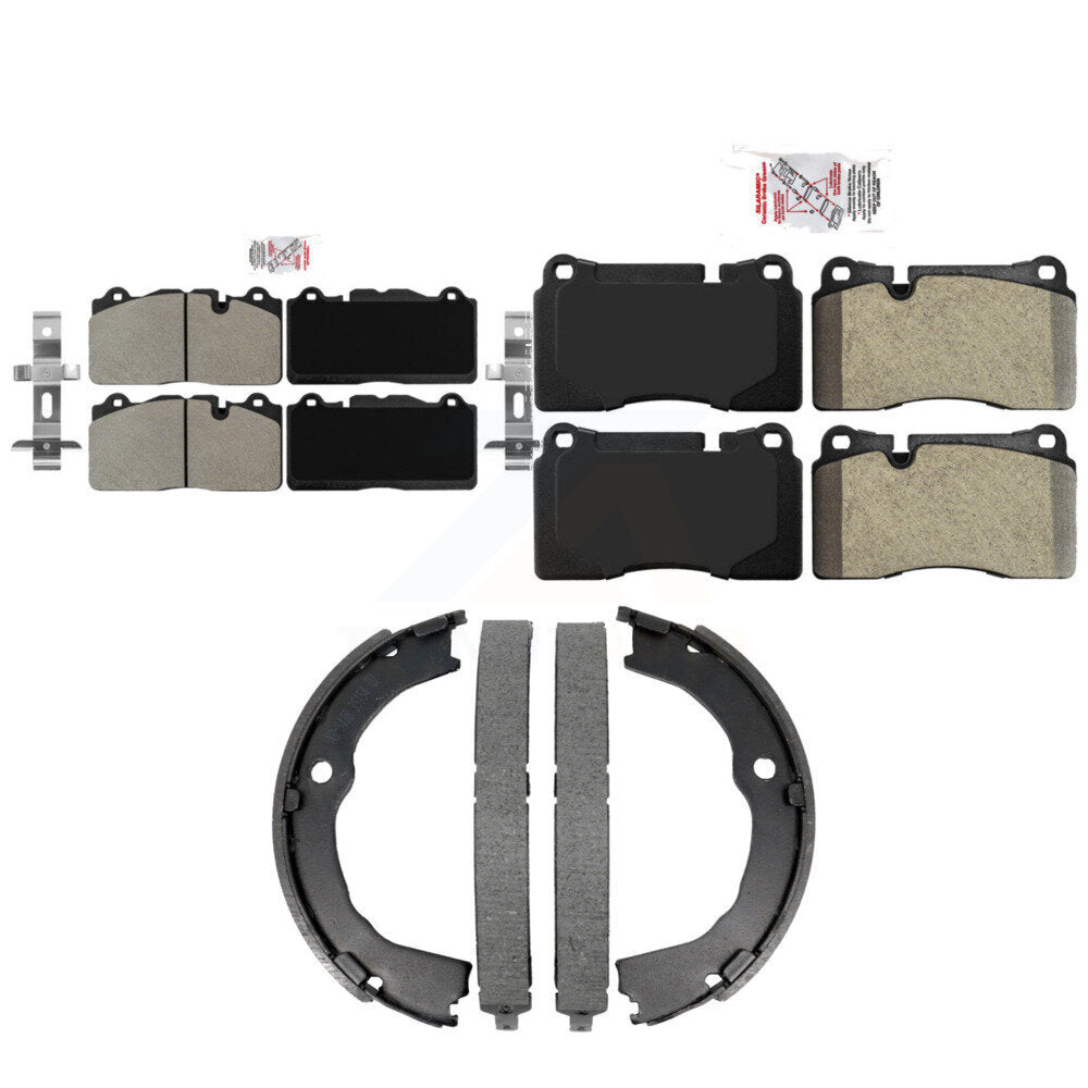 Semi-Metallic Disc Brake Pads Front Rear Kit For 2014-2015 Chevrolet Camaro Z 28