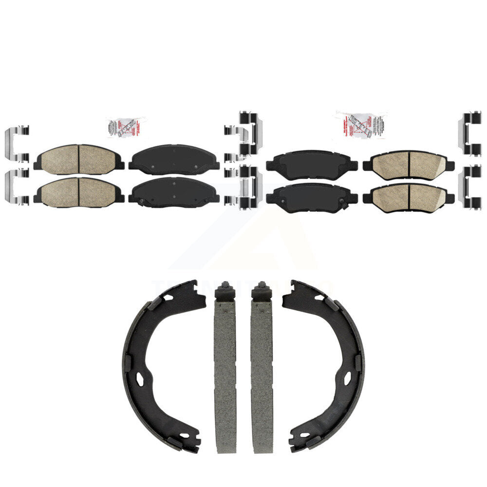 Ceramic Disc Brake Pads Front Rear Kit For Cadillac CTS