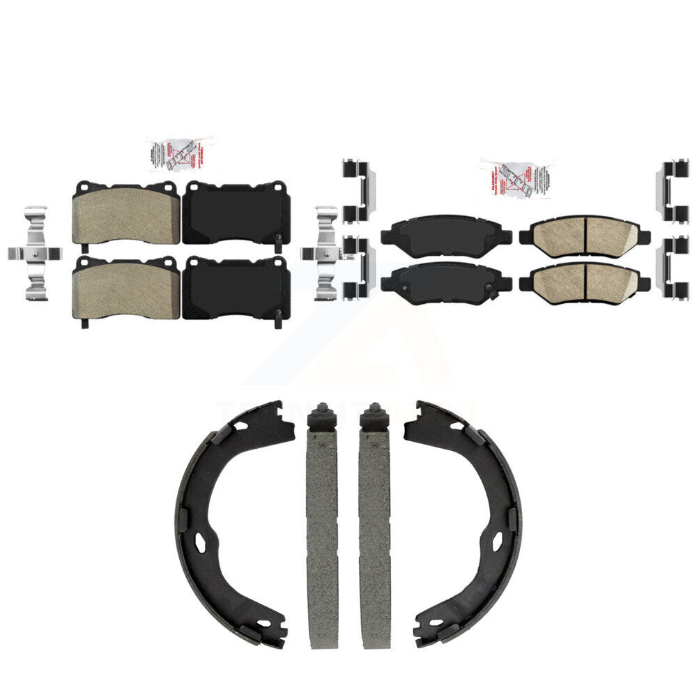 Semi-Metallic Ceramic Disc Brake Pads Front Rear Kit For Cadillac CTS