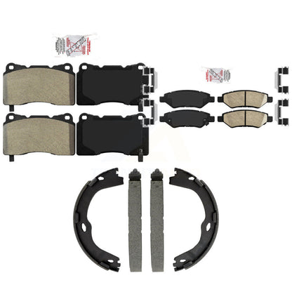 Semi-Metallic Ceramic Disc Brake Pads Front Rear Kit For Cadillac CTS