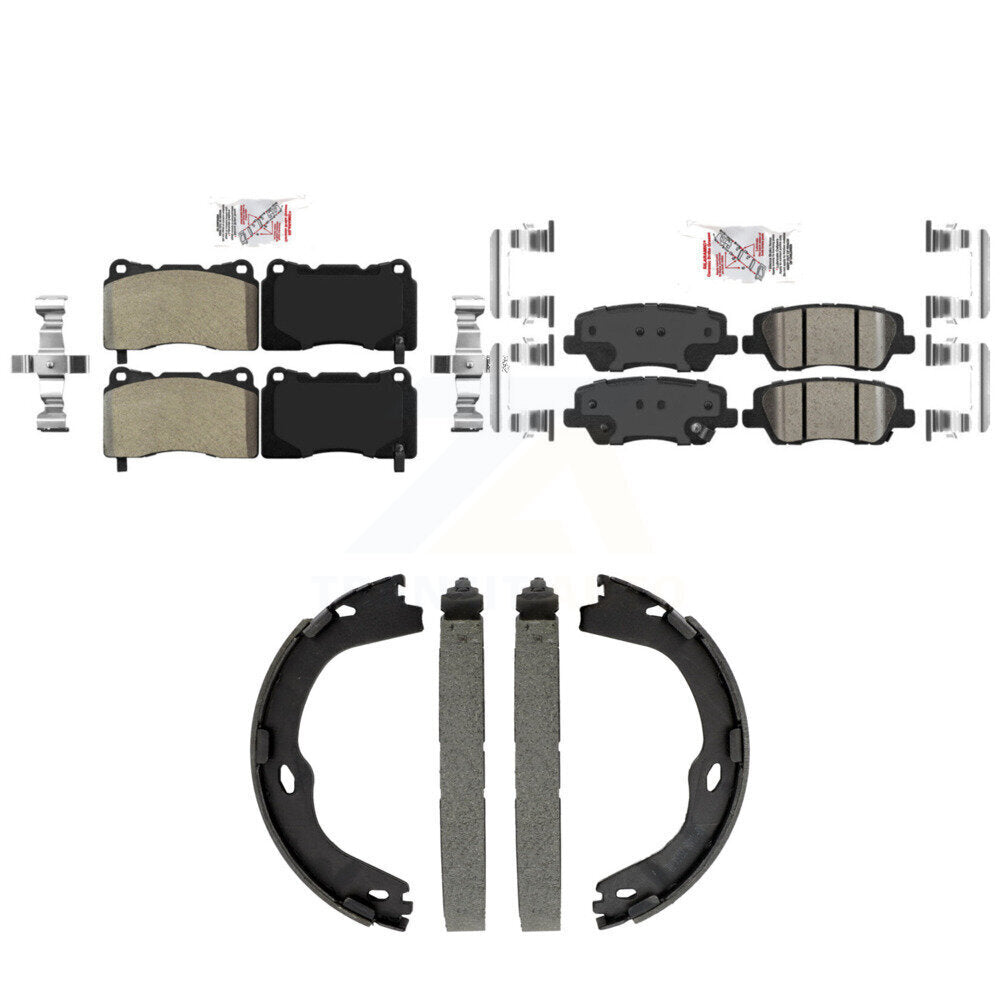 Semi-Metallic Ceramic Disc Brake Pads Front Rear Kit For Cadillac ATS CTS