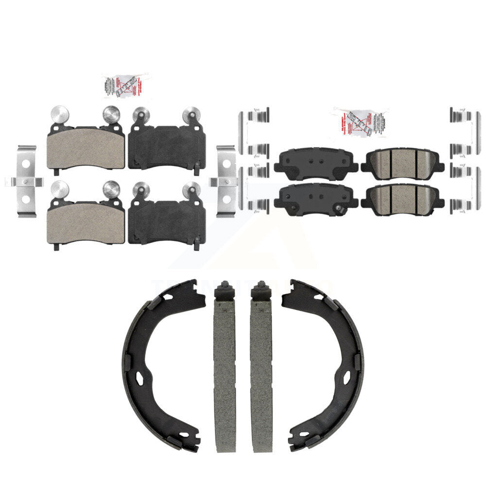 Semi-Metallic Ceramic Disc Brake Pads Front Rear Kit For Cadillac CTS