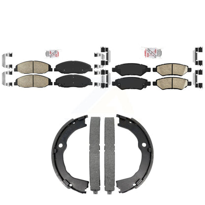 Ceramic Disc Brake Pads Front Rear Kit For Cadillac CTS