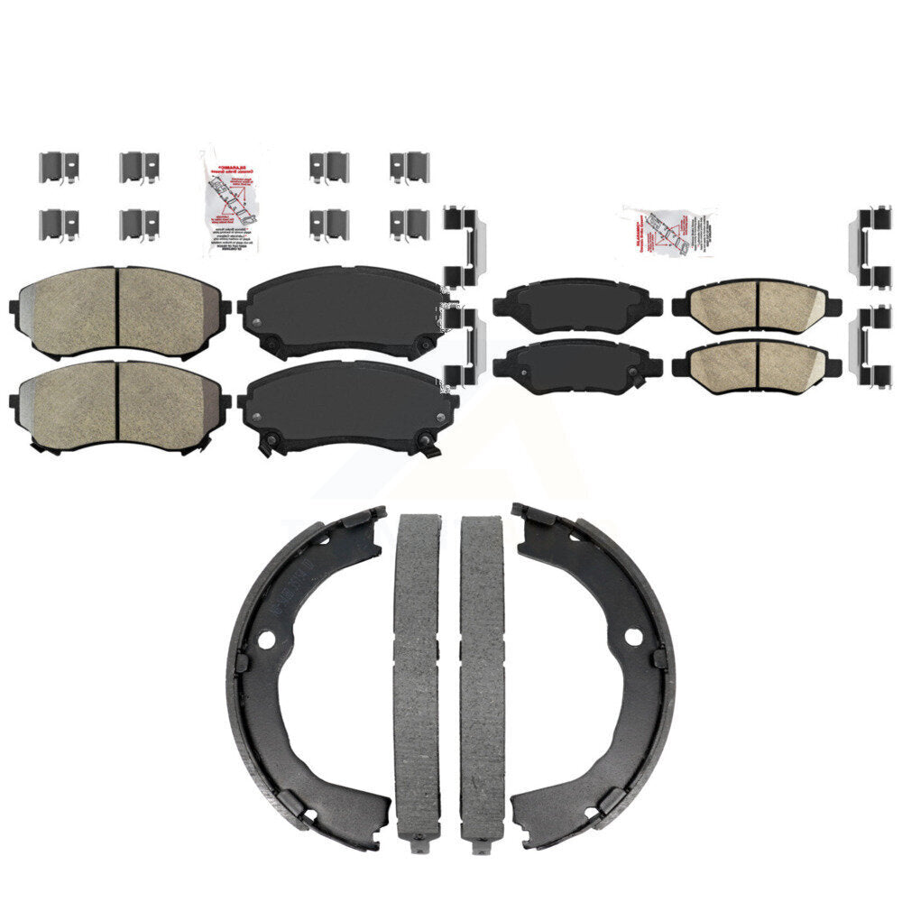 Semi-Metallic Ceramic Disc Brake Pads Front Rear Kit For Cadillac CTS