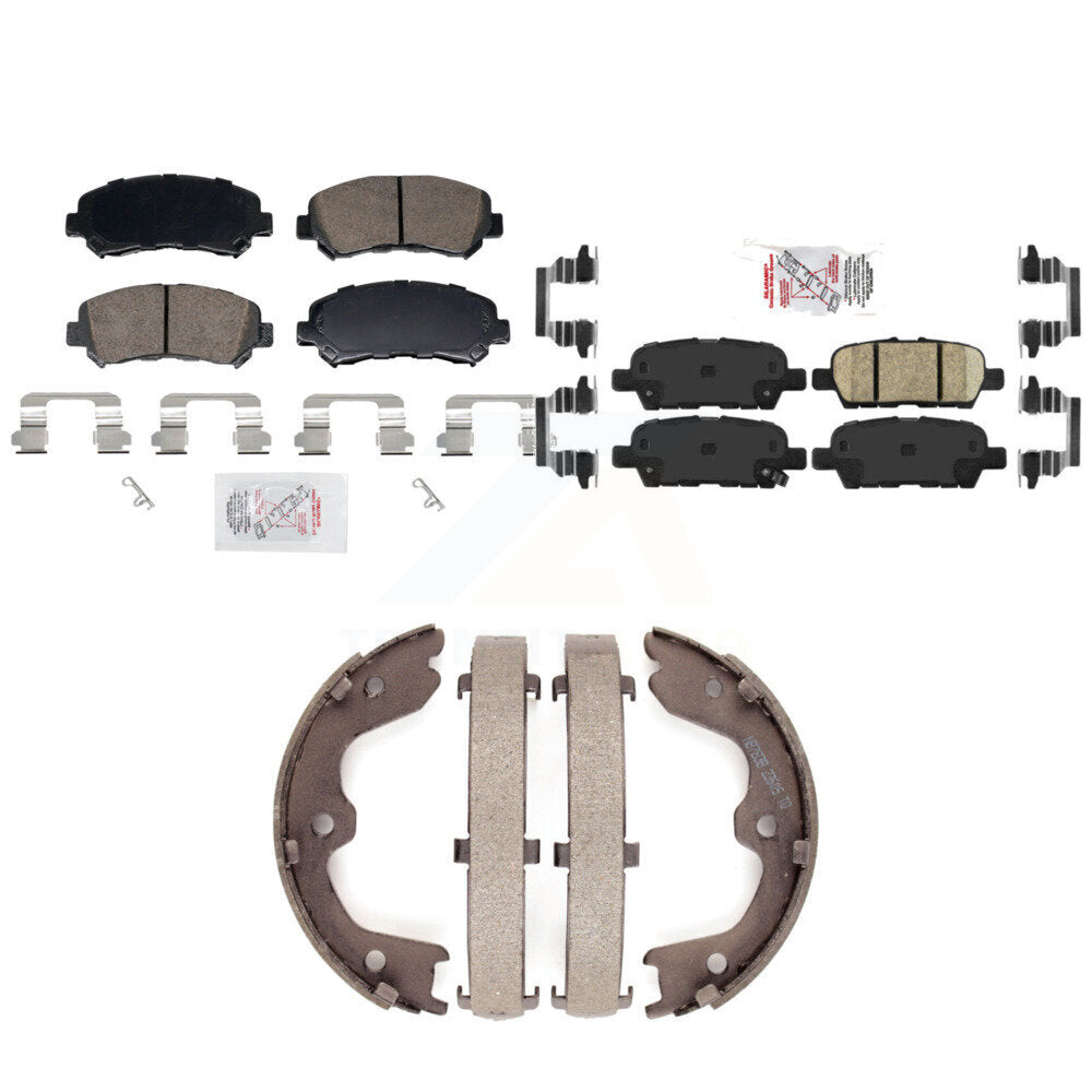 Ceramic Disc Brake Pads And Rear Parking Shoes Front Kit For