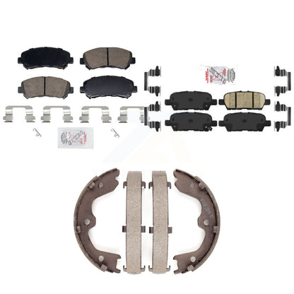 Ceramic Disc Brake Pads And Rear Parking Shoes Front Kit For