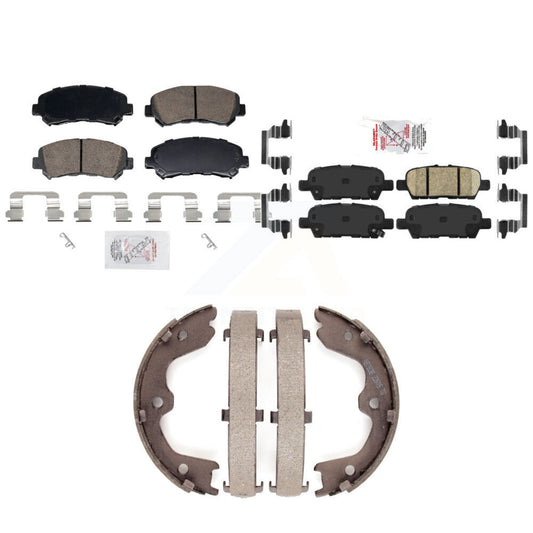 Ceramic Disc Brake Pads And Rear Parking Shoes Front Kit For