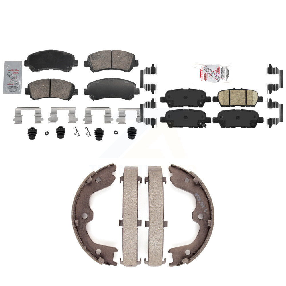 Ceramic Disc Brake Pads And Rear Parking Shoes Front Kit For