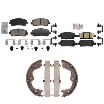 Ceramic Disc Brake Pads And Rear Parking Shoes Front Kit For
