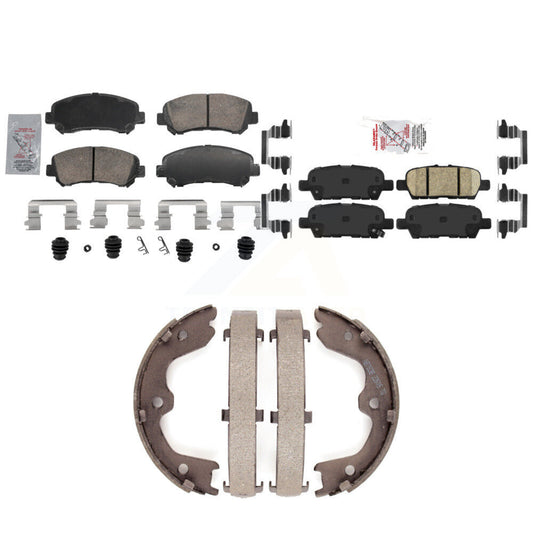 Ceramic Disc Brake Pads And Rear Parking Shoes Front Kit For
