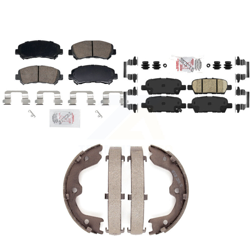 Ceramic Disc Brake Pads And Rear Parking Shoes Front Kit For
