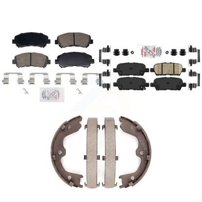 Ceramic Disc Brake Pads And Rear Parking Shoes Front Kit For