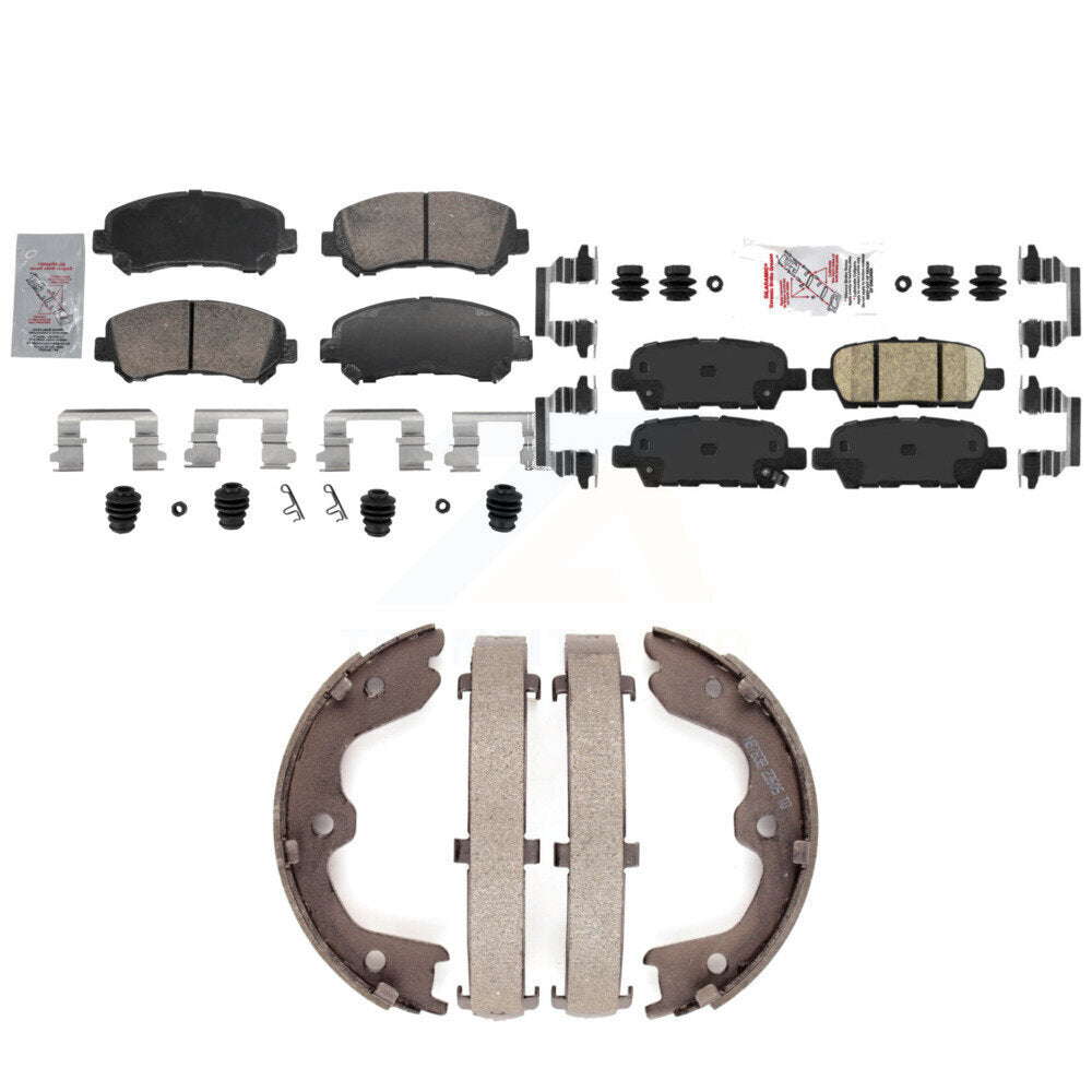 Ceramic Disc Brake Pads And Rear Parking Shoes Front Kit For