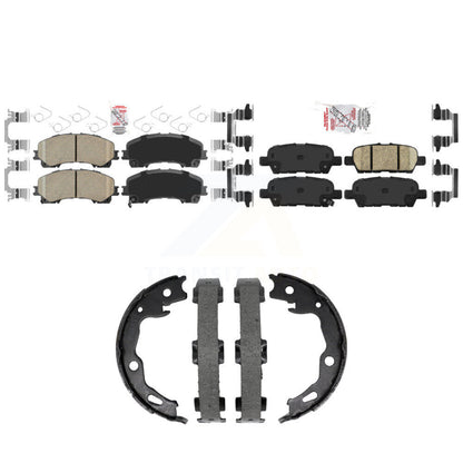 Ceramic Disc Brake Pads And Rear Parking Shoes Front Kit For