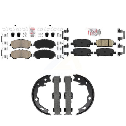 Ceramic Disc Brake Pads And Rear Parking Shoes Front Kit For Nissan