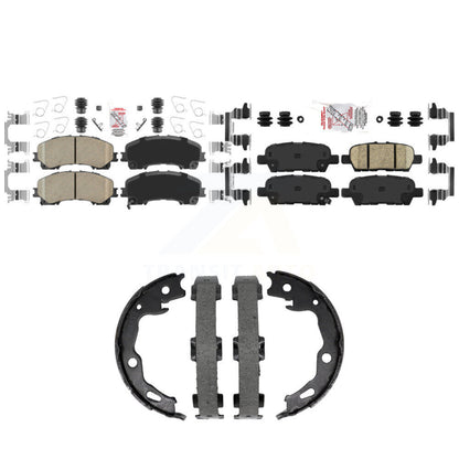 Ceramic Disc Brake Pads And Rear Parking Shoes Front Kit For