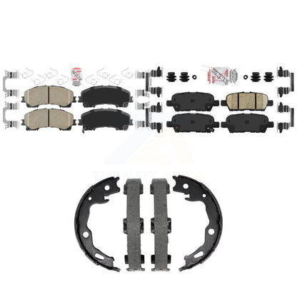 Ceramic Disc Brake Pads And Rear Parking Shoes Front Kit For