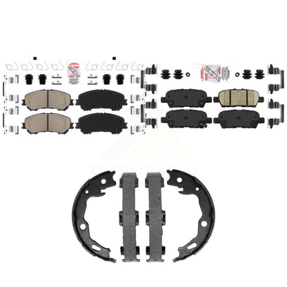 Ceramic Disc Brake Pads And Rear Parking Shoes Front Kit For Nissan