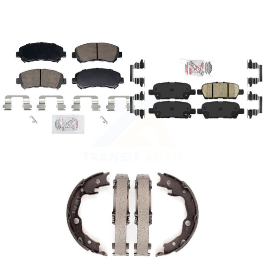 Ceramic Disc Brake Pads And Rear Parking Shoes Front Kit For Nissan