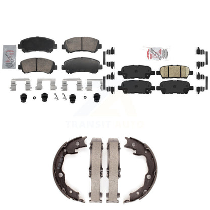 Ceramic Disc Brake Pads And Rear Parking Shoes Front Kit For Nissan