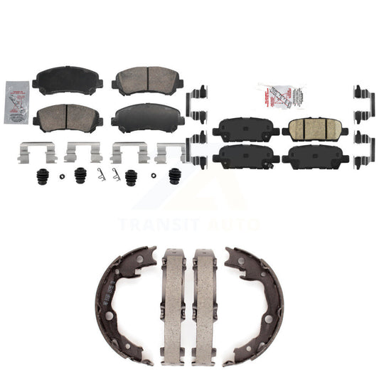 Ceramic Disc Brake Pads And Rear Parking Shoes Front Kit For Nissan