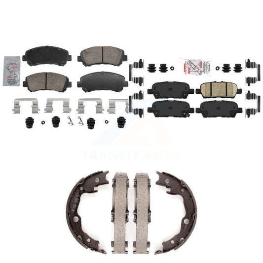 Ceramic Disc Brake Pads And Rear Parking Shoes Front Kit For Nissan